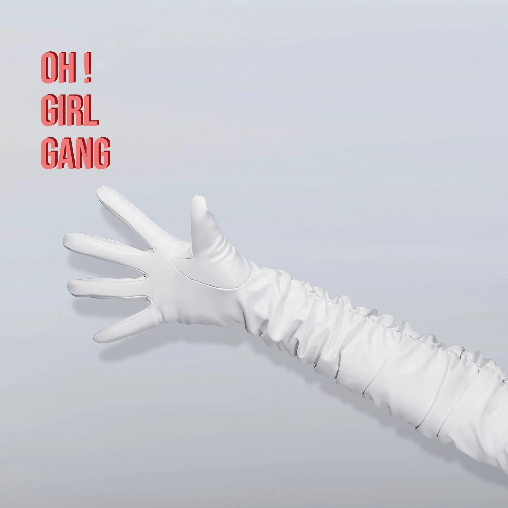 Slim ruffled full length gloves (100cm)