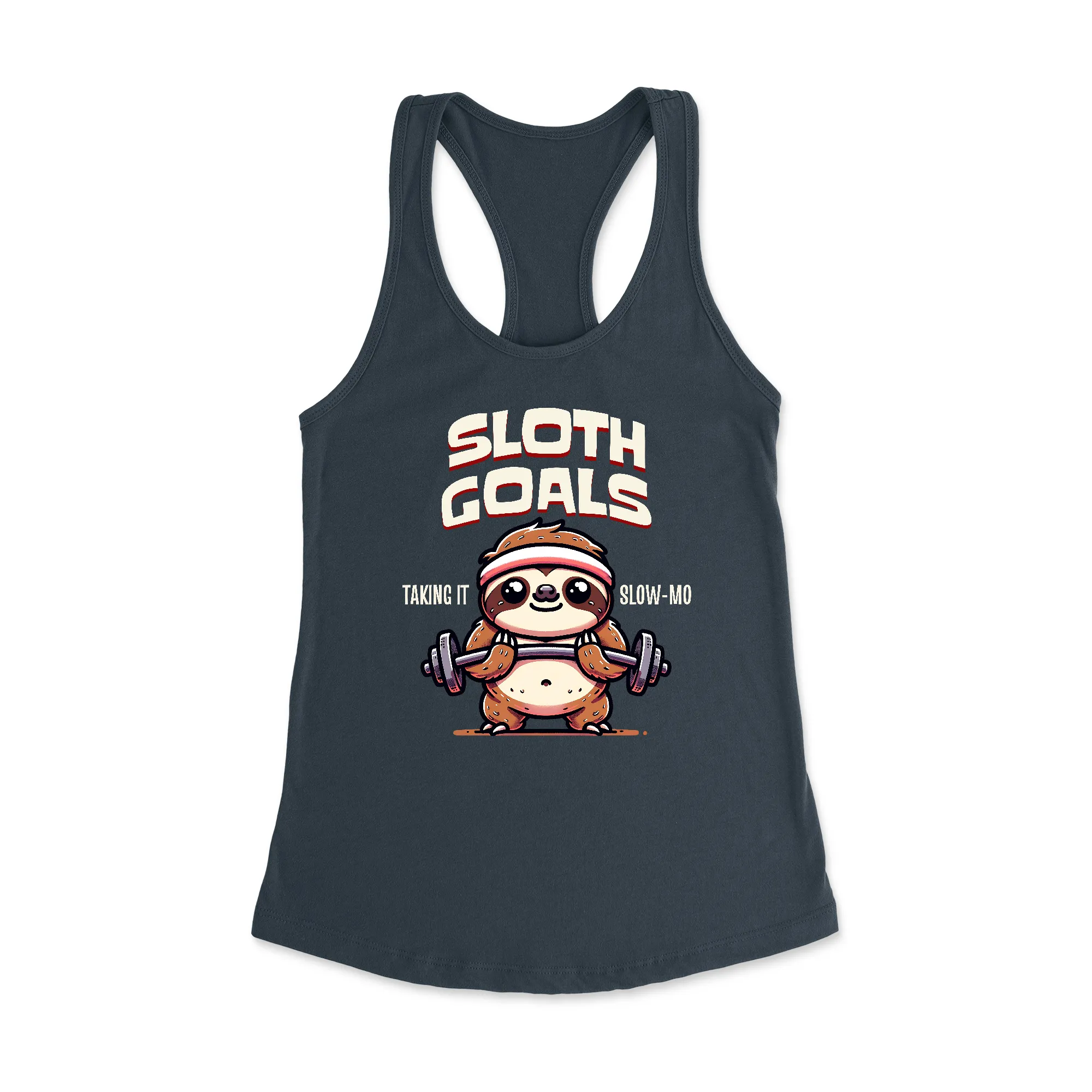 Sloth Goals Racerback Tank Top