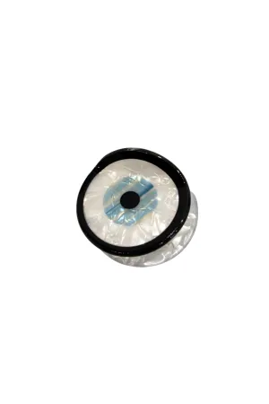small evil eye hair clip- black