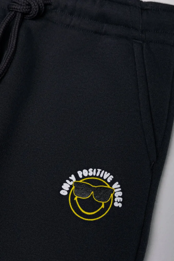 Smiley Trackpants Dark Grey