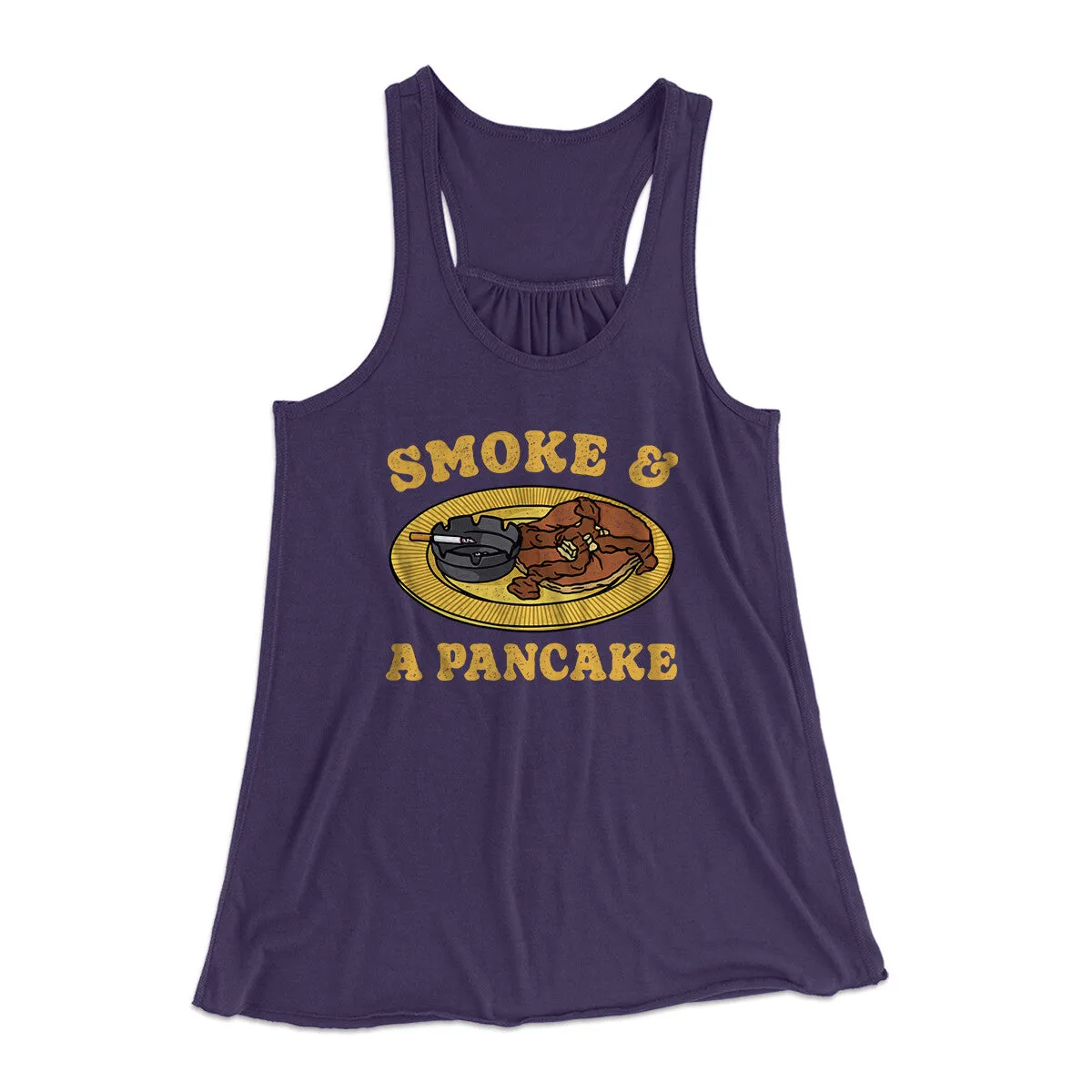 Smoke And A Pancake Women's Flowey Racerback Tank Top