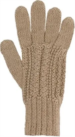 Smooth Cable Alpaca Gloves
