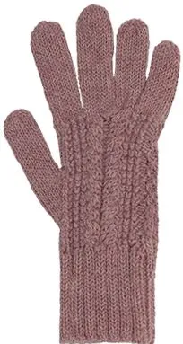 Smooth Cable Alpaca Gloves
