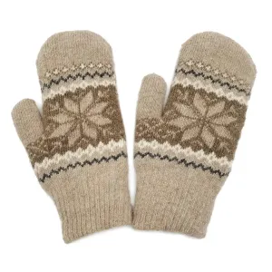 Snowflake Mitten Beige