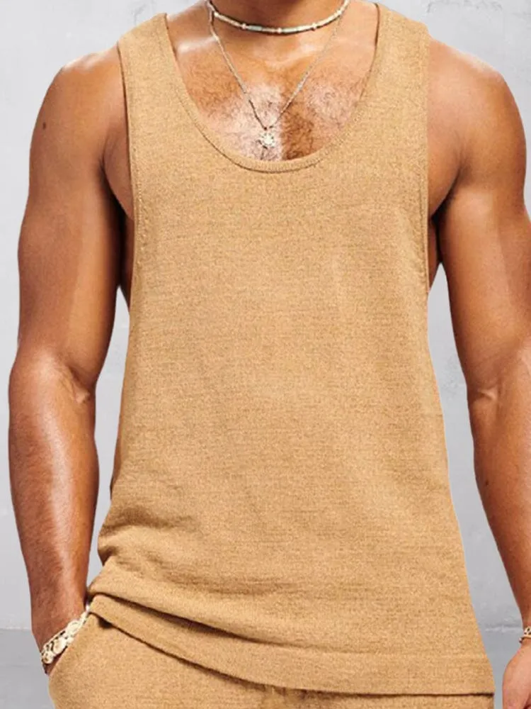 Soft Knit Tank Top Shorts Set
