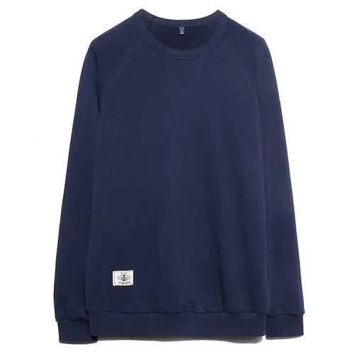Solid Color Casual Cotton Sweatshirt