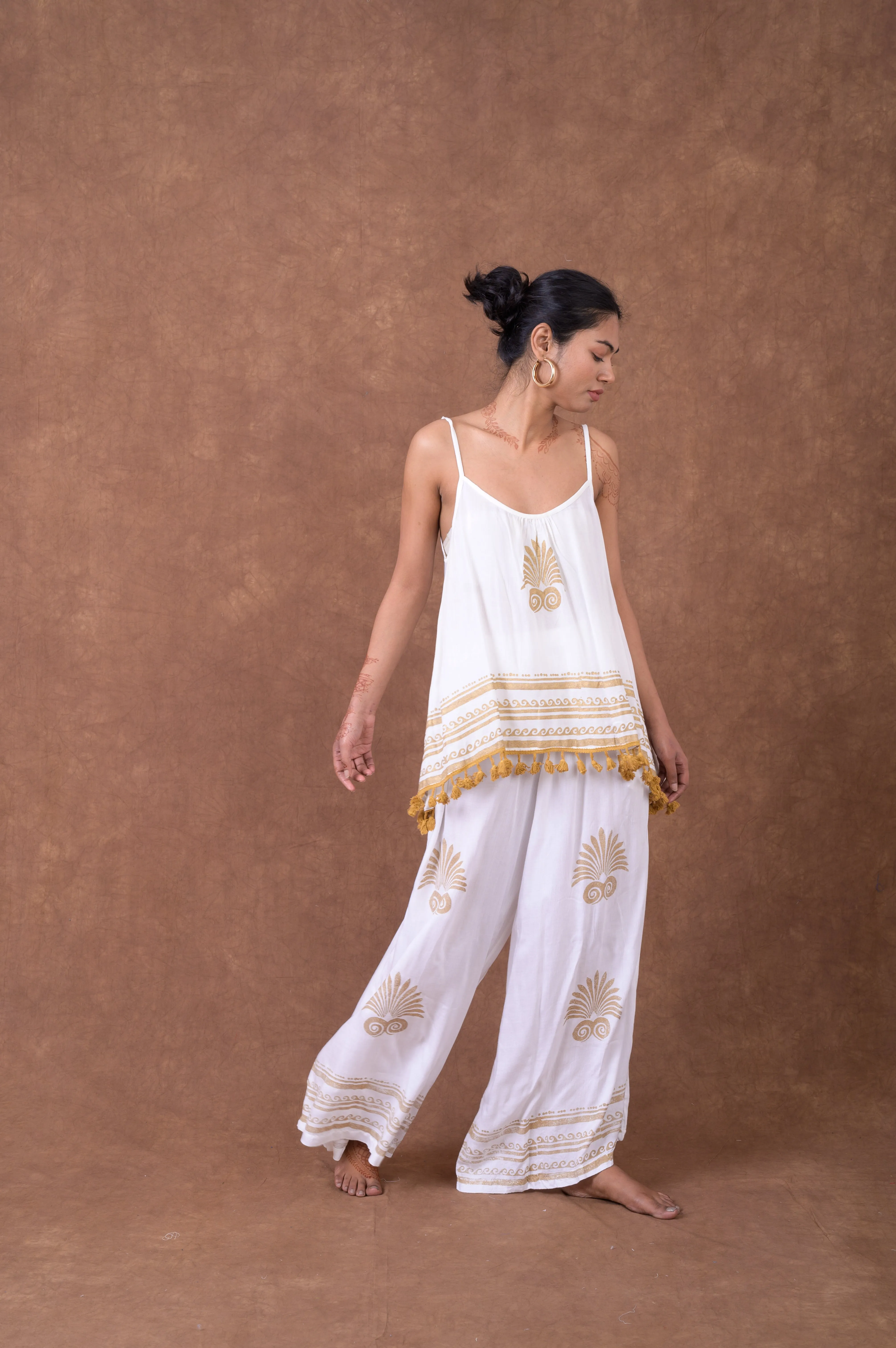 Spaghetti & Fringe Strap Top