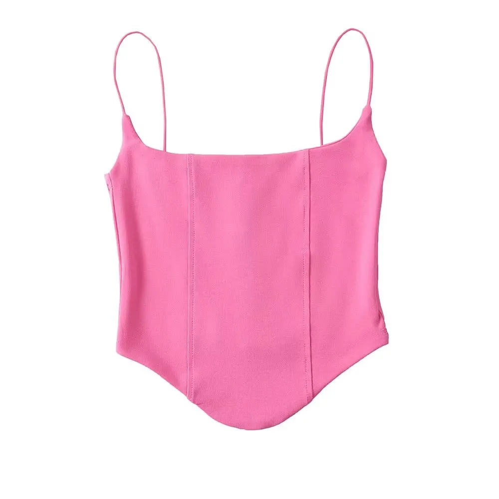 Spaghetti Strap Boned Corset Top