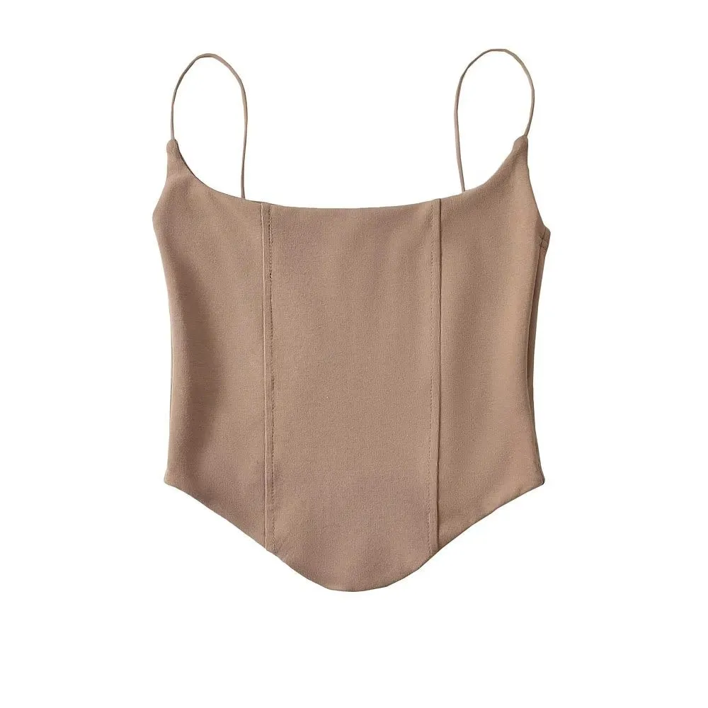 Spaghetti Strap Boned Corset Top