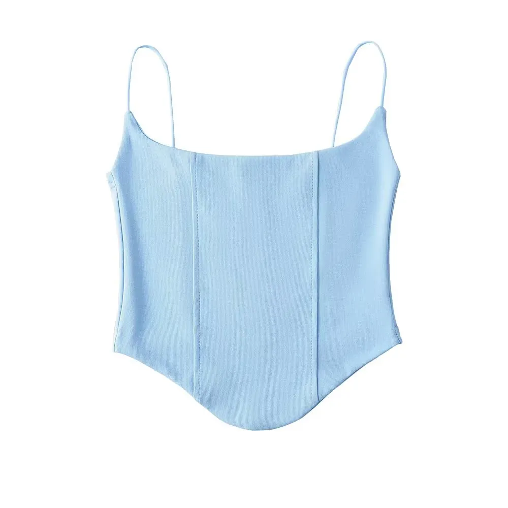 Spaghetti Strap Boned Corset Top