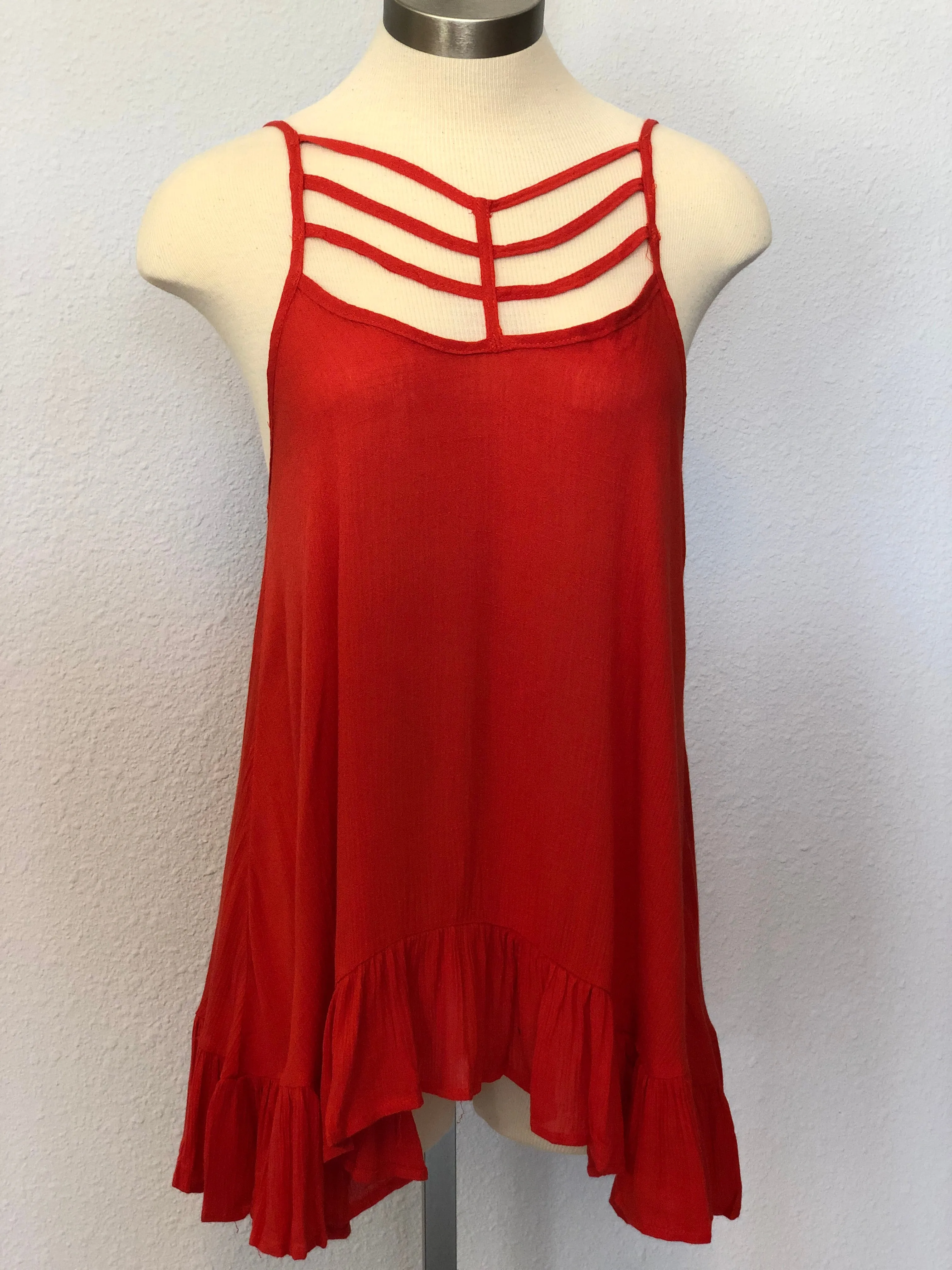 SPAGHETTI STRAP FLOWING CAMI TOP