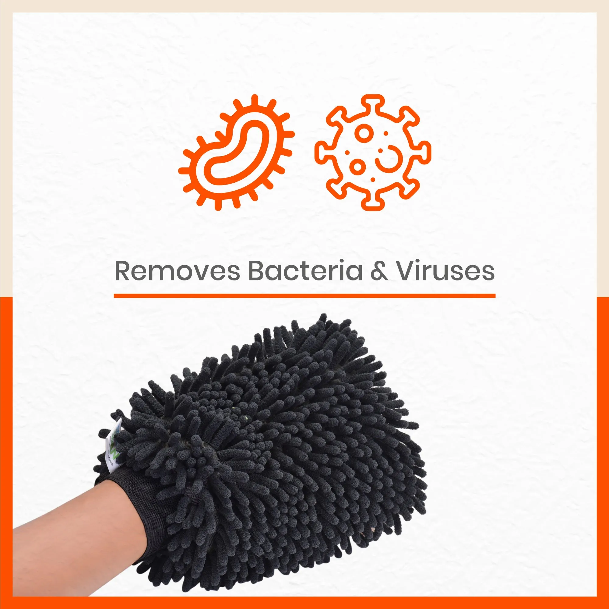 Spic & Span Multi Purpose Micro Fiber Cleaning Glove (Black)
