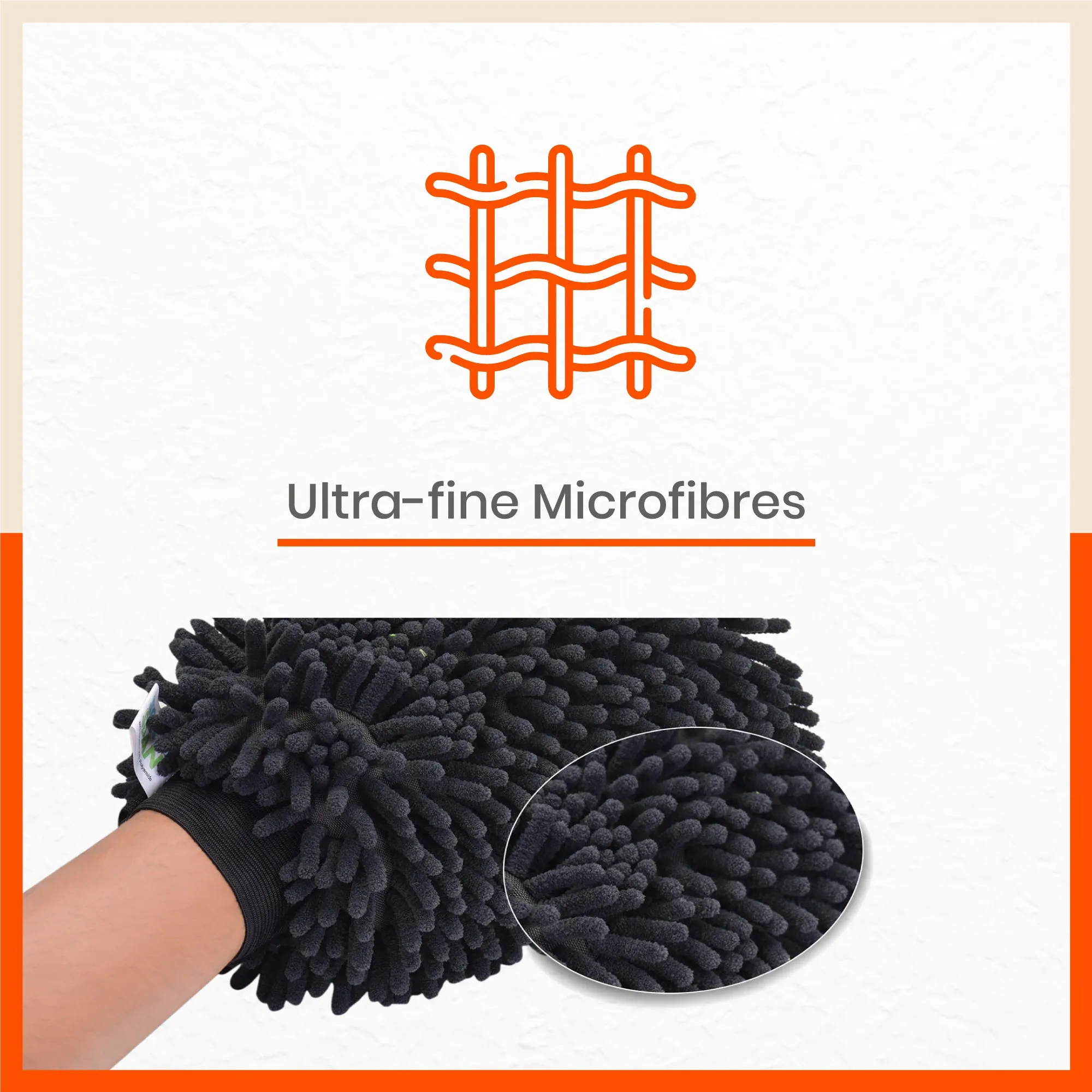 Spic & Span Multi Purpose Micro Fiber Cleaning Glove (Black)