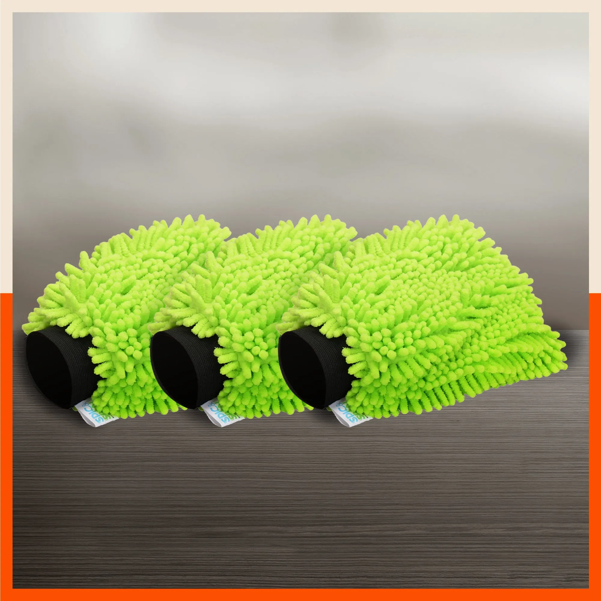 Spic & Span Multi Purpose Micro Fiber Cleaning Glove (Flourescent Green)