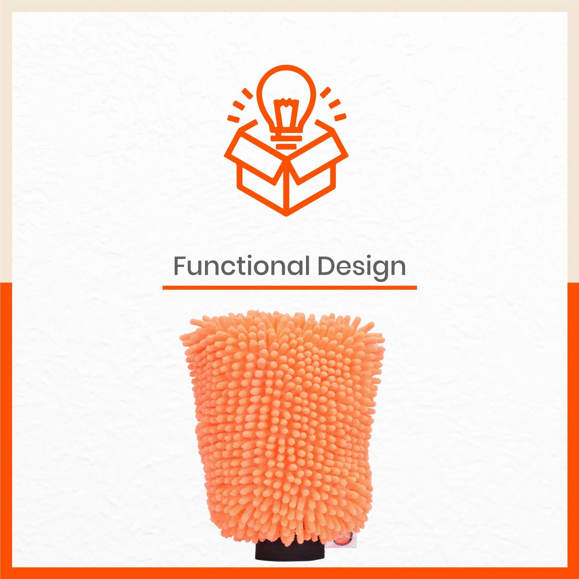 Spic & Span Multi Purpose Micro Fiber Cleaning Glove (Flourescent Orange)