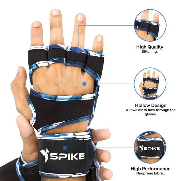Spike Leather Gym Gloves
