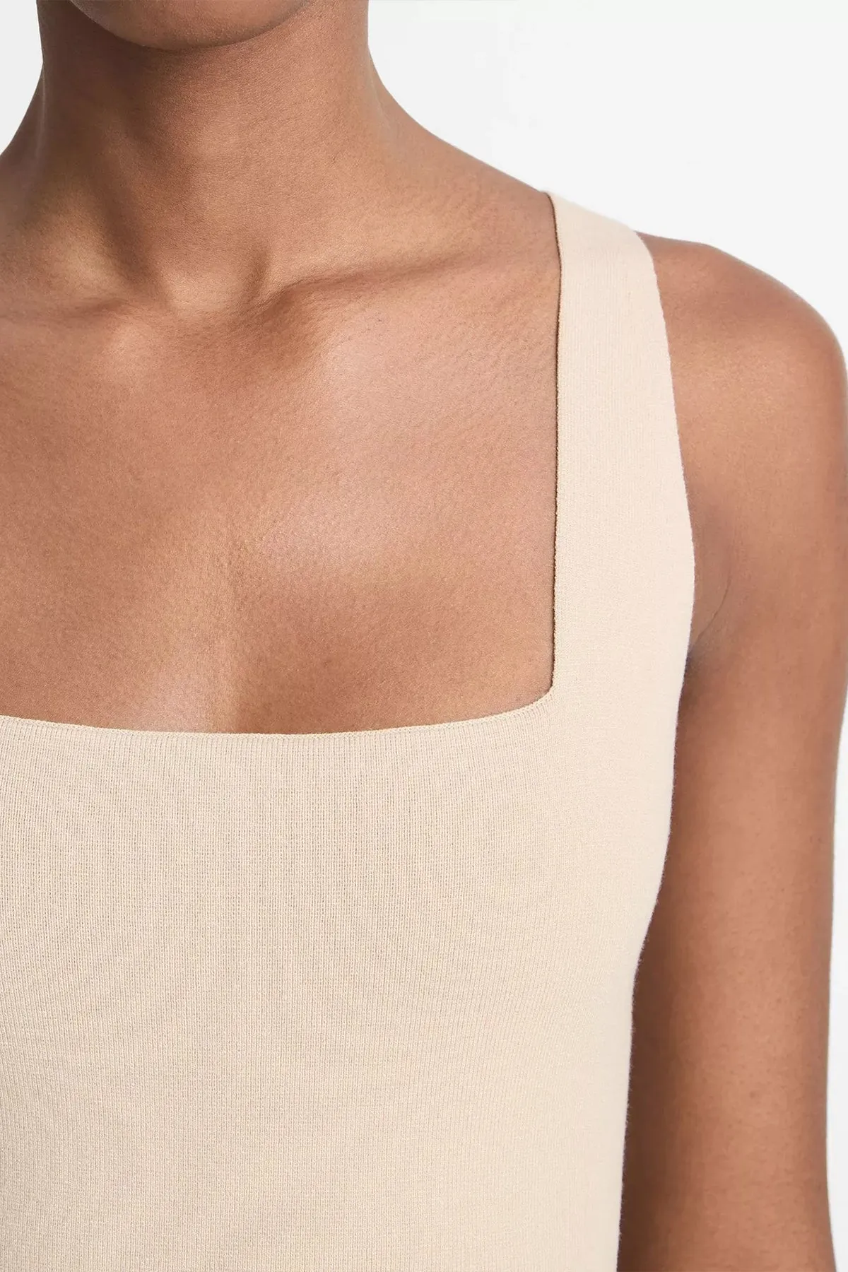 Square-Neck Racerback Tank Top in Beach