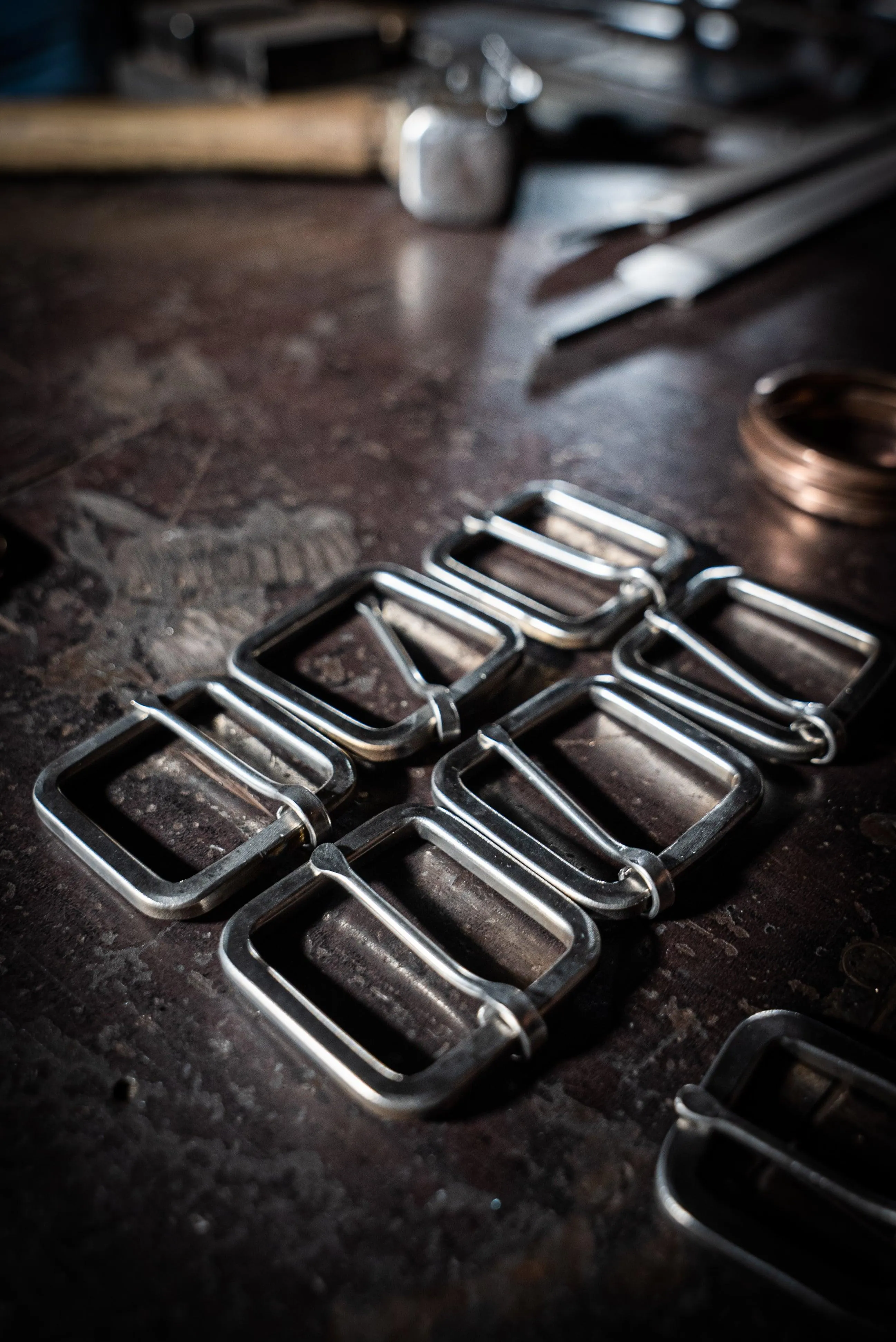 Square Rustic Stainless Steel Buckle Belts