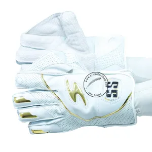 SS Reserve Edition White Cricket Wicket Keeping Gloves Size
