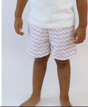 SS24 Harris Kids - Ziggy Boys ZigZag Print Swimming Trunks Lilac