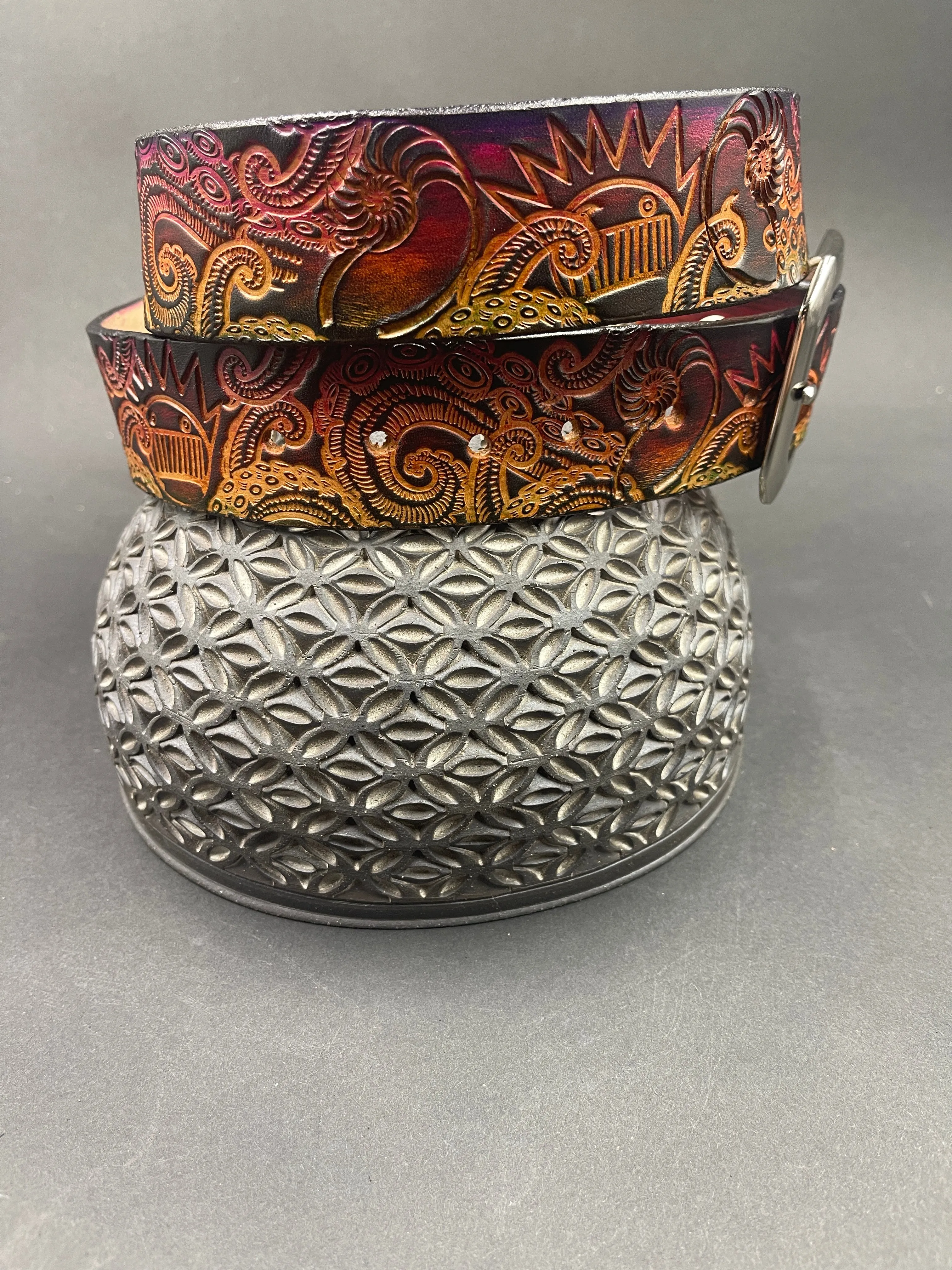 Stamped Leather Belt - Ween (Boognish)
