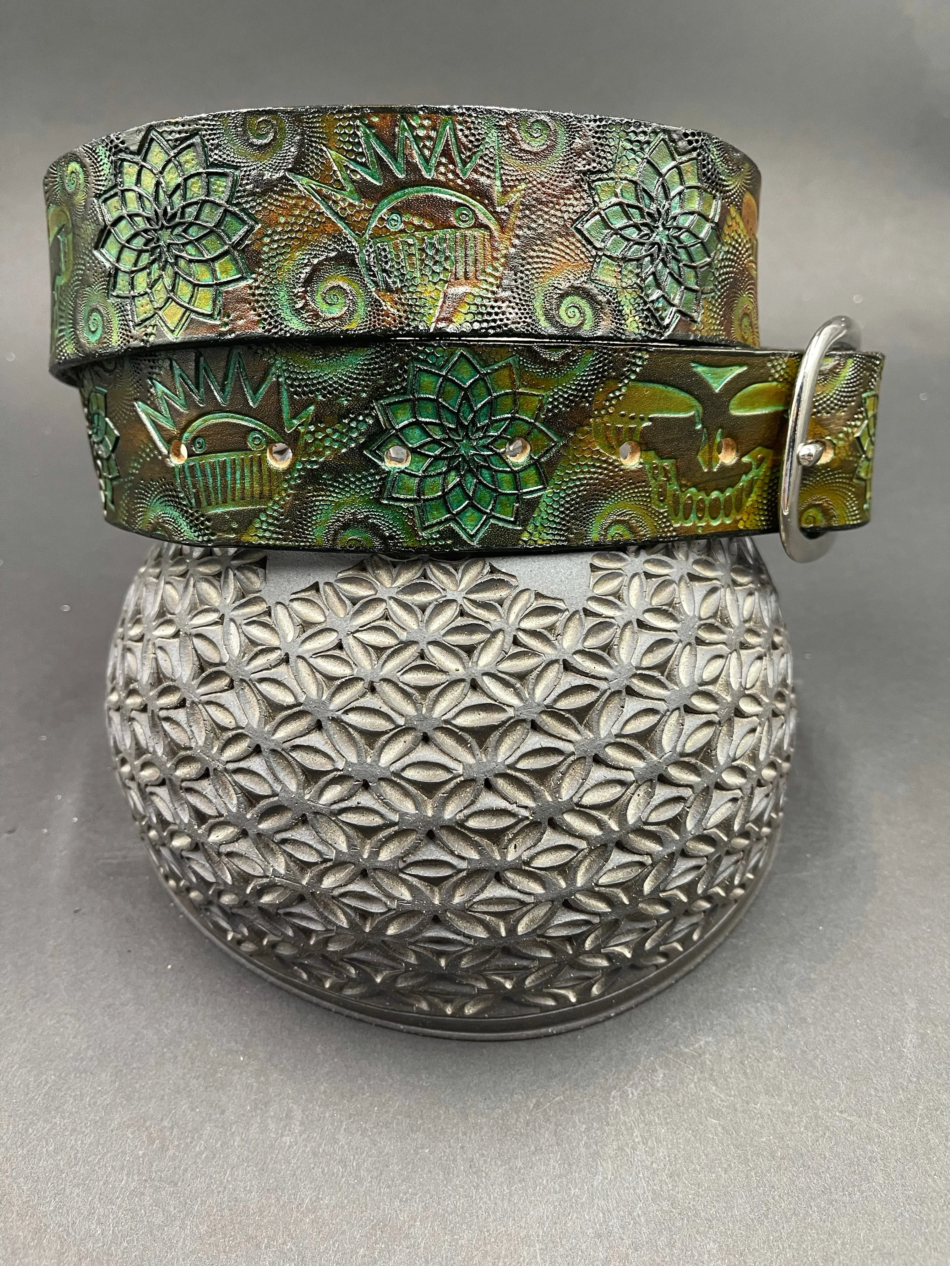 Stamped Leather Belt - Ween (Boognish)