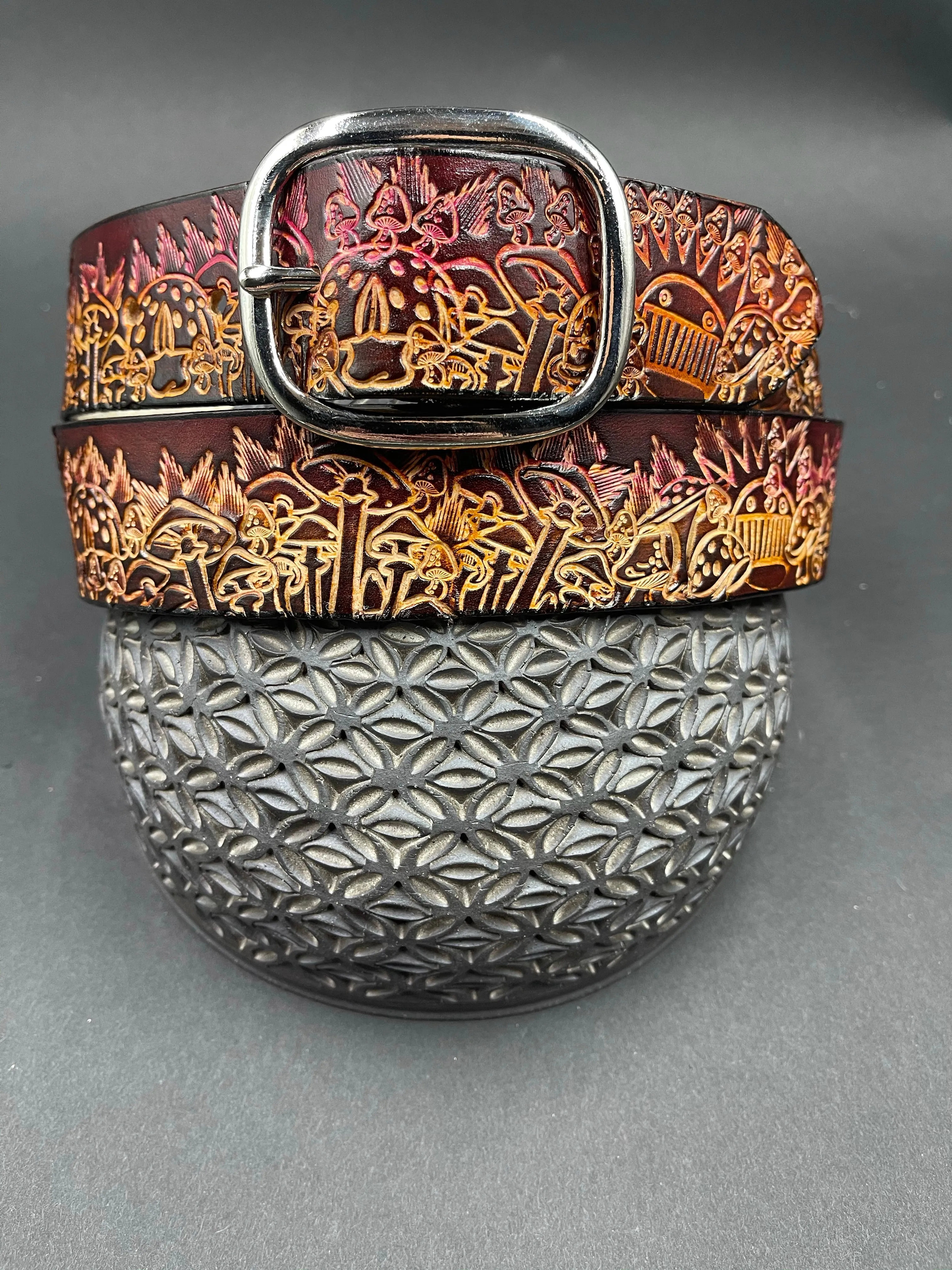 Stamped Leather Belt - Ween (Boognish)
