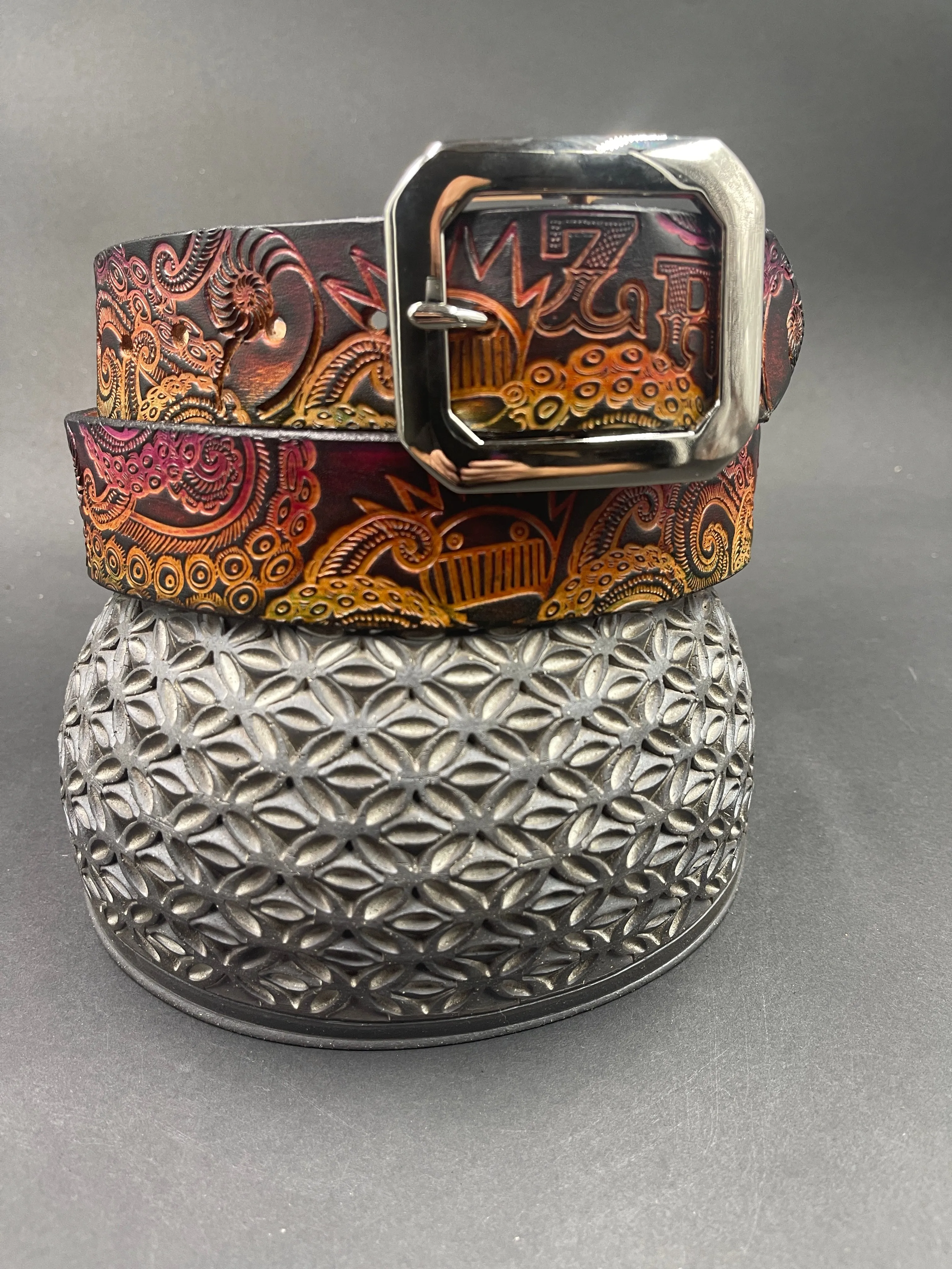 Stamped Leather Belt - Ween (Boognish)