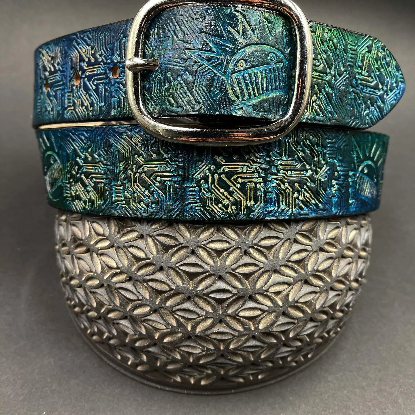 Stamped Leather Belt - Ween (Boognish)