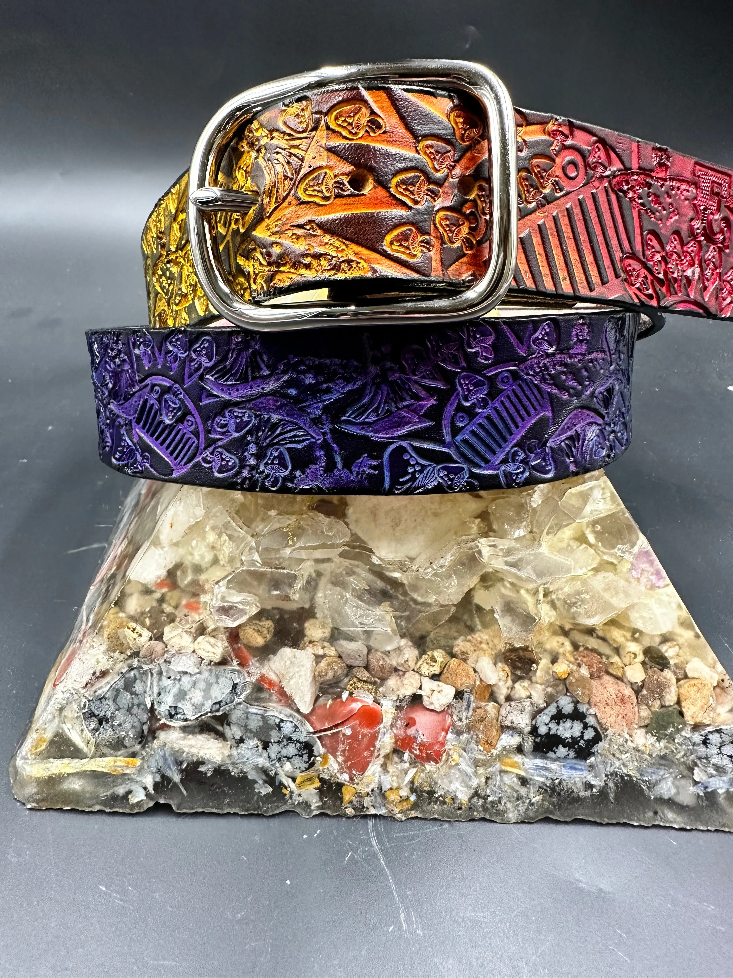 Stamped Leather Belt - Ween (Boognish)