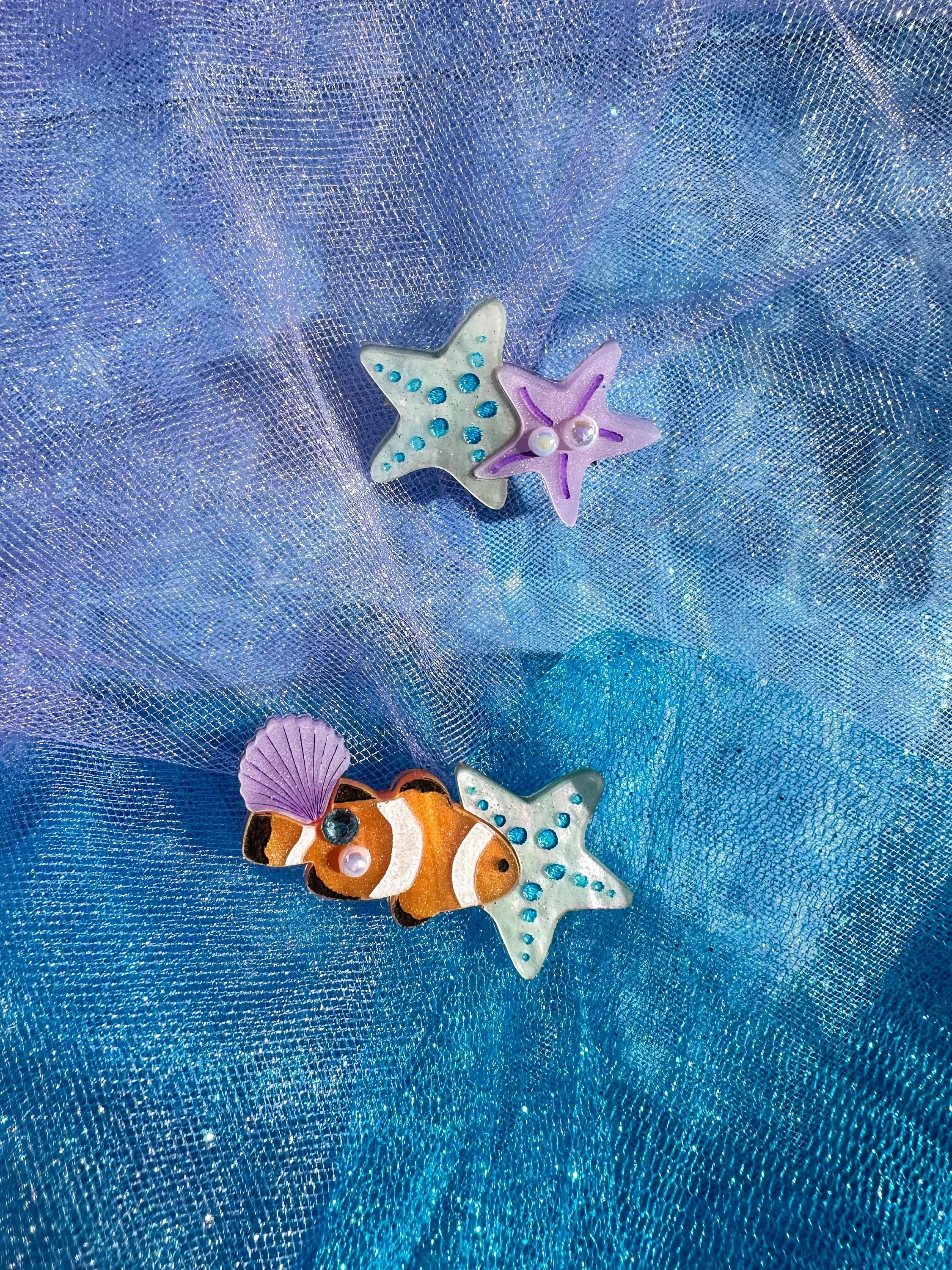 Starfish Hair Clips/Brooch