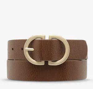 Status Anxiety In Reverse Belt TAN/GOLD