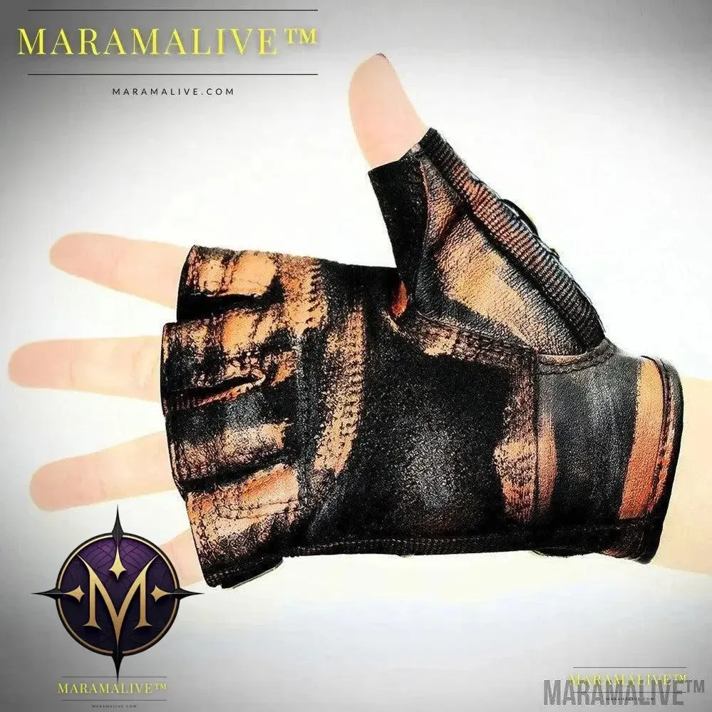 Steampunk Rock Locomotive Half Finger Gloves Outdoor