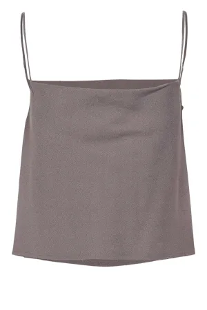 Steel Pebble Crepe Bias Cami