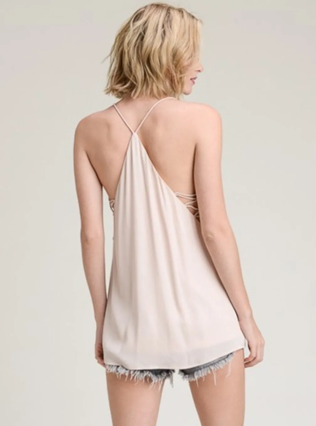 Stone Strappy Racerback Tank