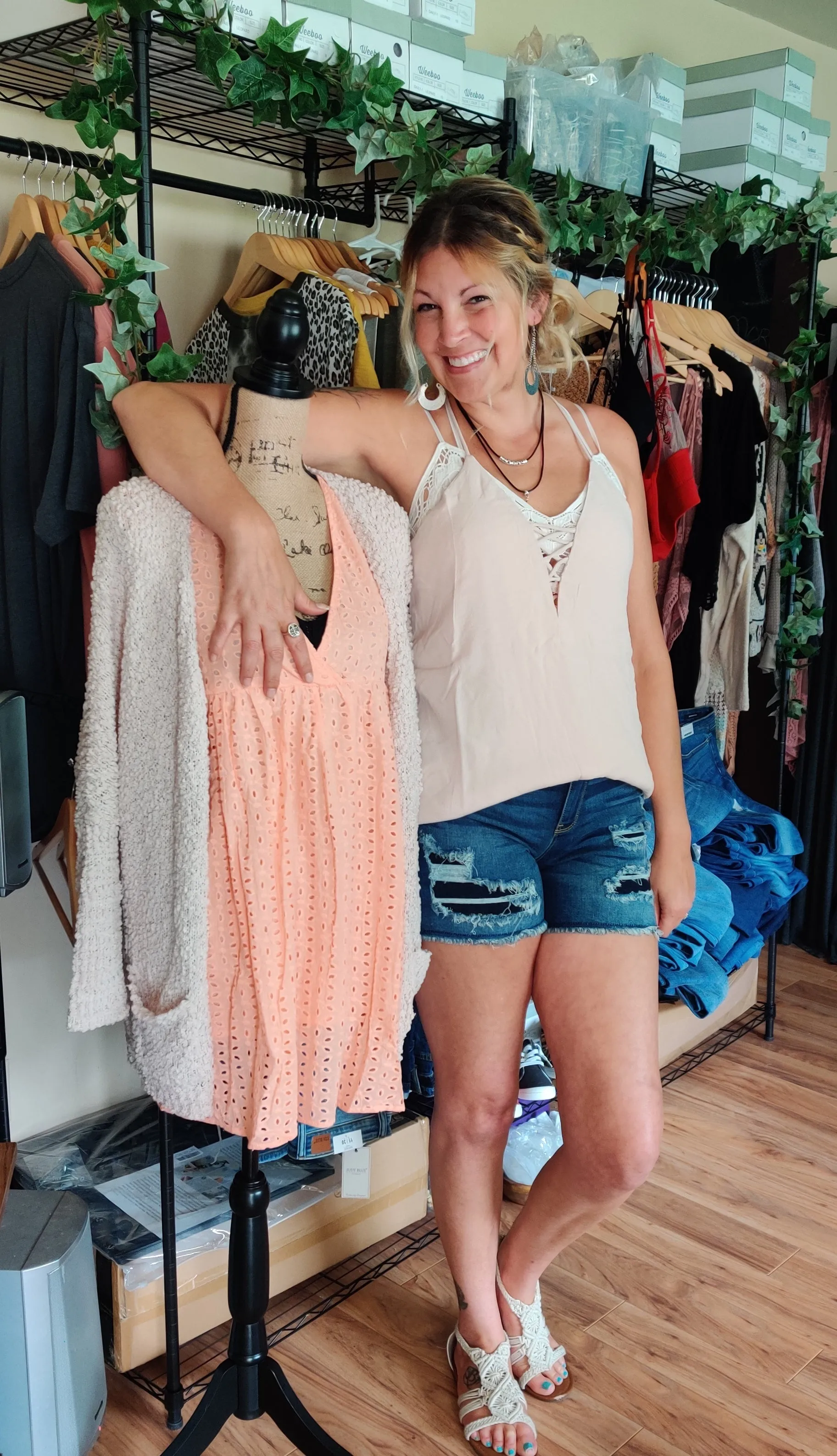 Stone Strappy Racerback Tank