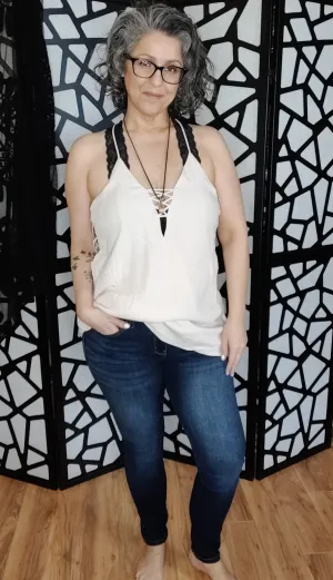 Stone Strappy Racerback Tank