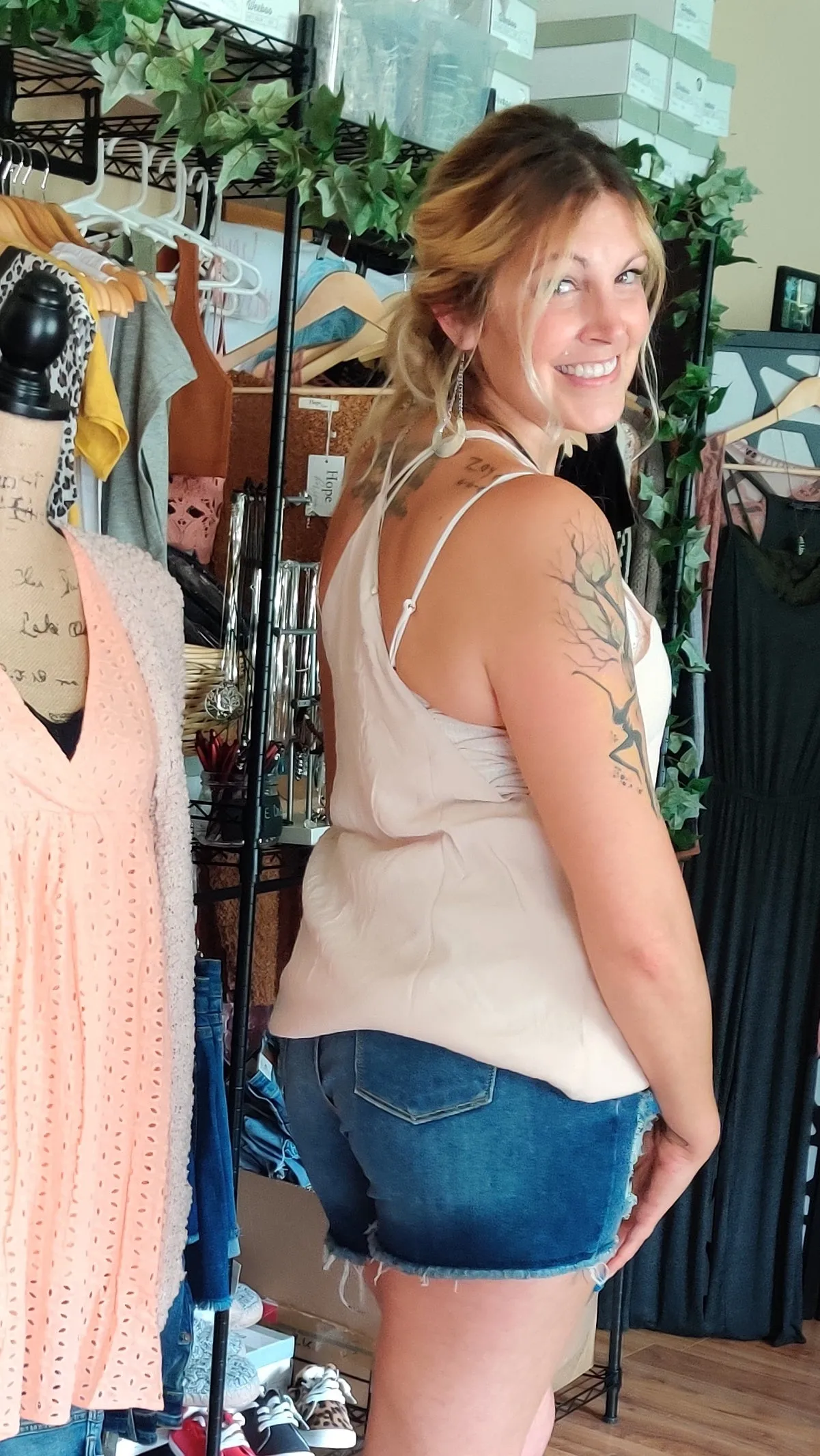 Stone Strappy Racerback Tank