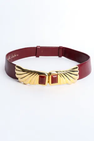 Stoned Wing Leather Belt