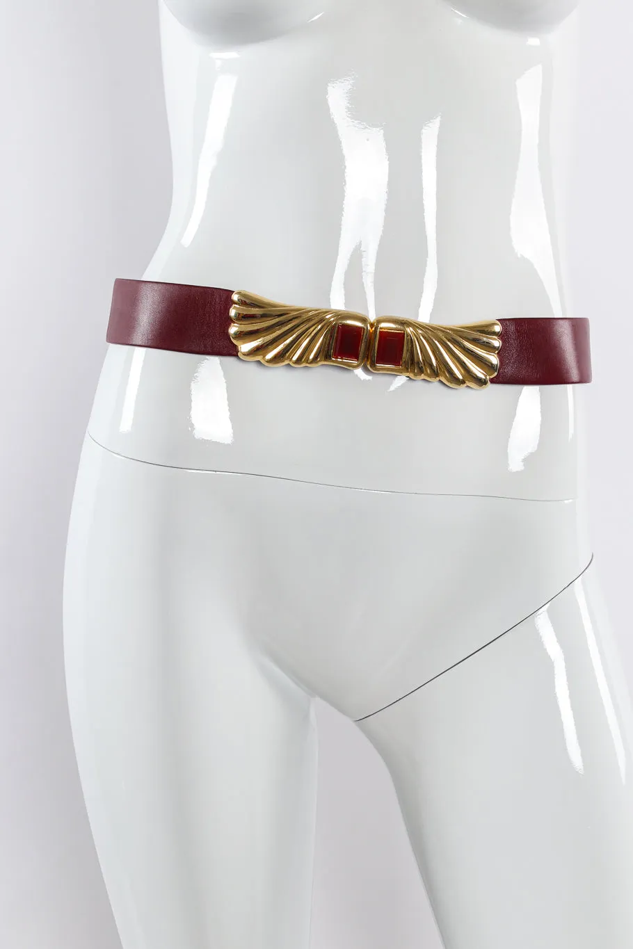 Stoned Wing Leather Belt
