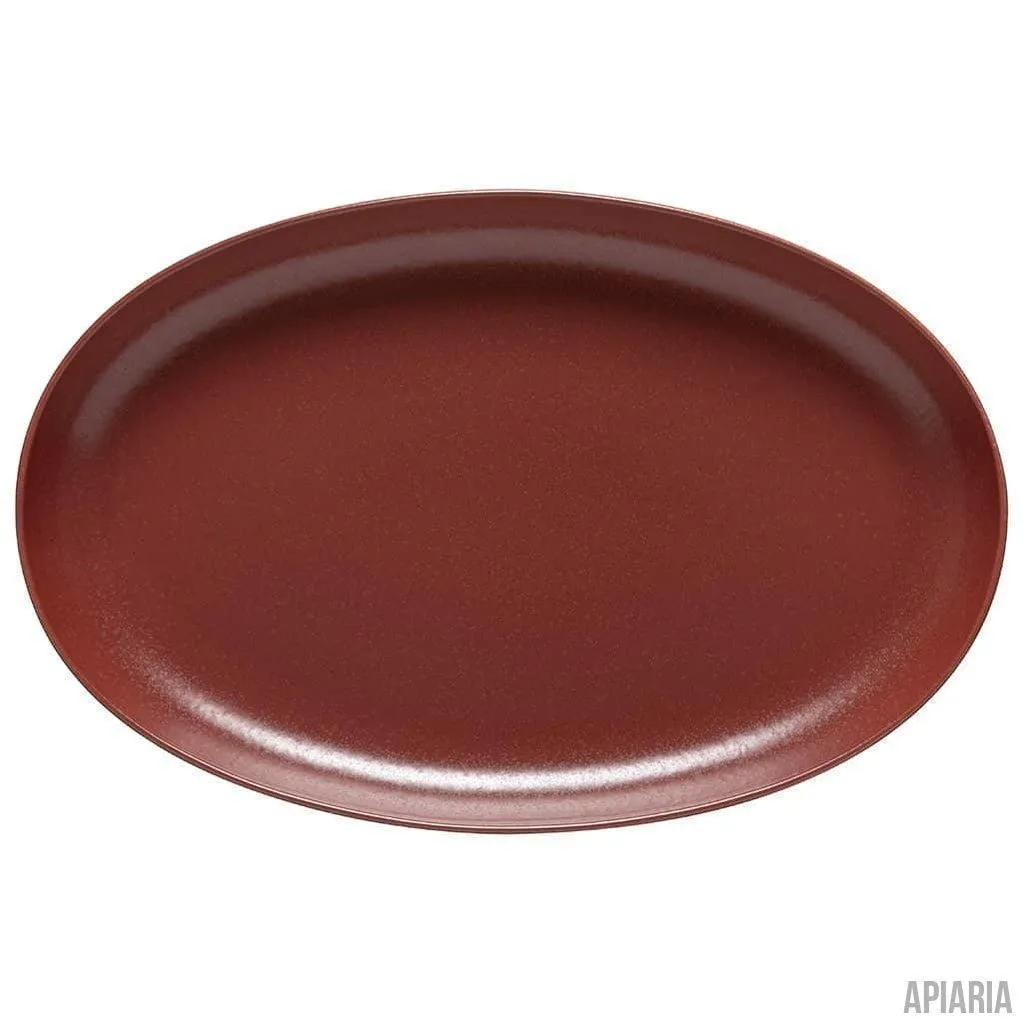 Stoneware Serving Platters, Handmade in Portugal by Casafina, Pacifica 16" Oval Serving Platter - 6 Colors