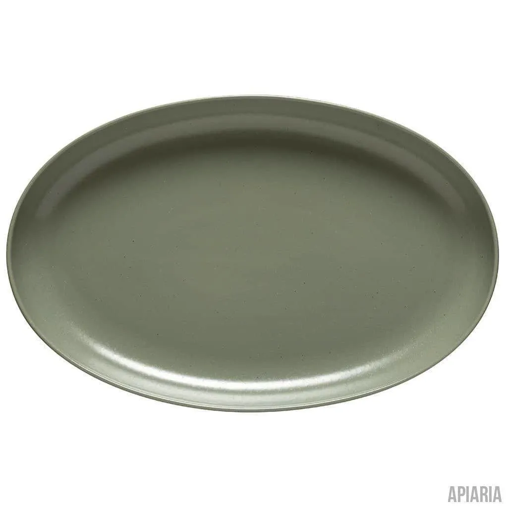 Stoneware Serving Platters, Handmade in Portugal by Casafina, Pacifica 16" Oval Serving Platter - 6 Colors