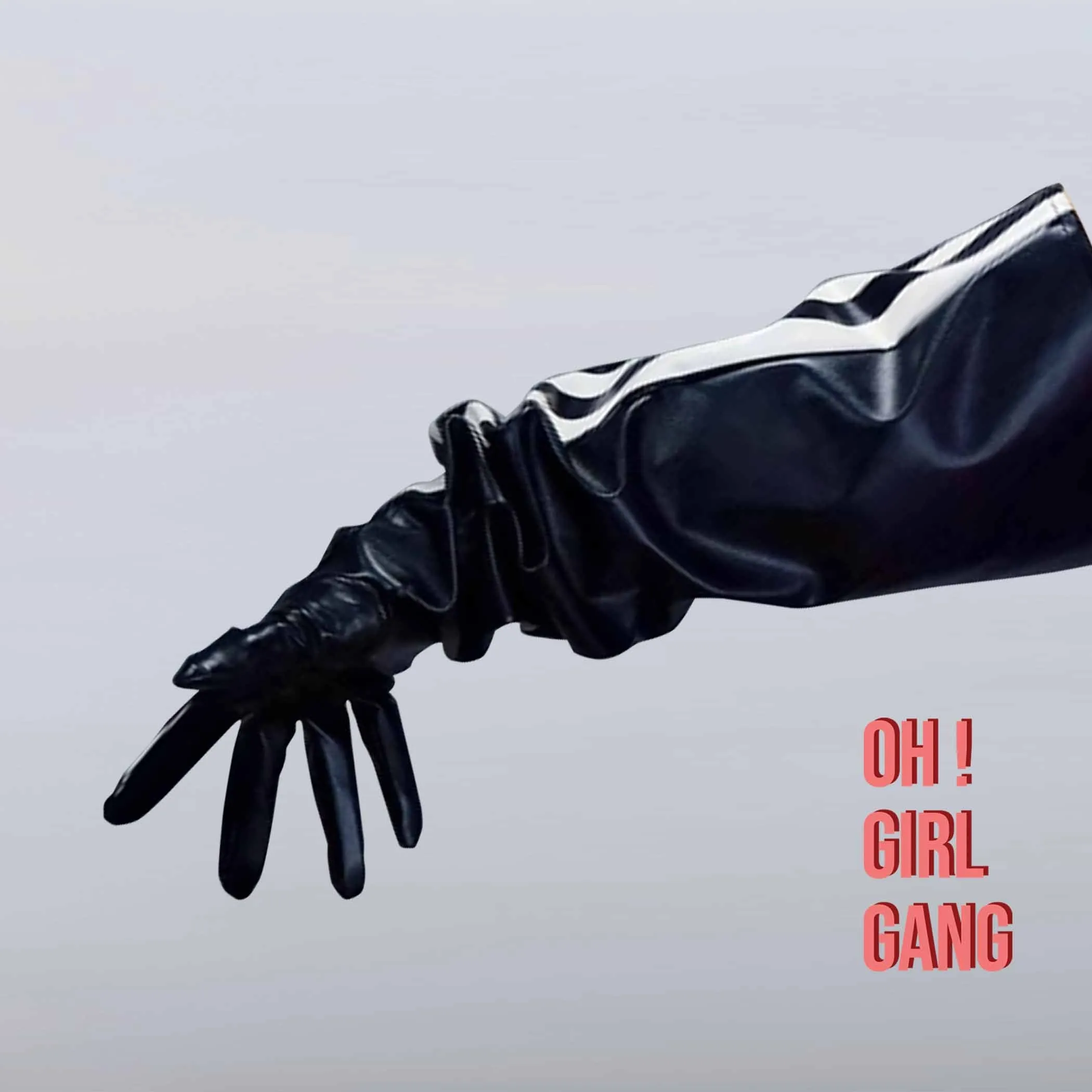 Striped Black & White Long Gloves