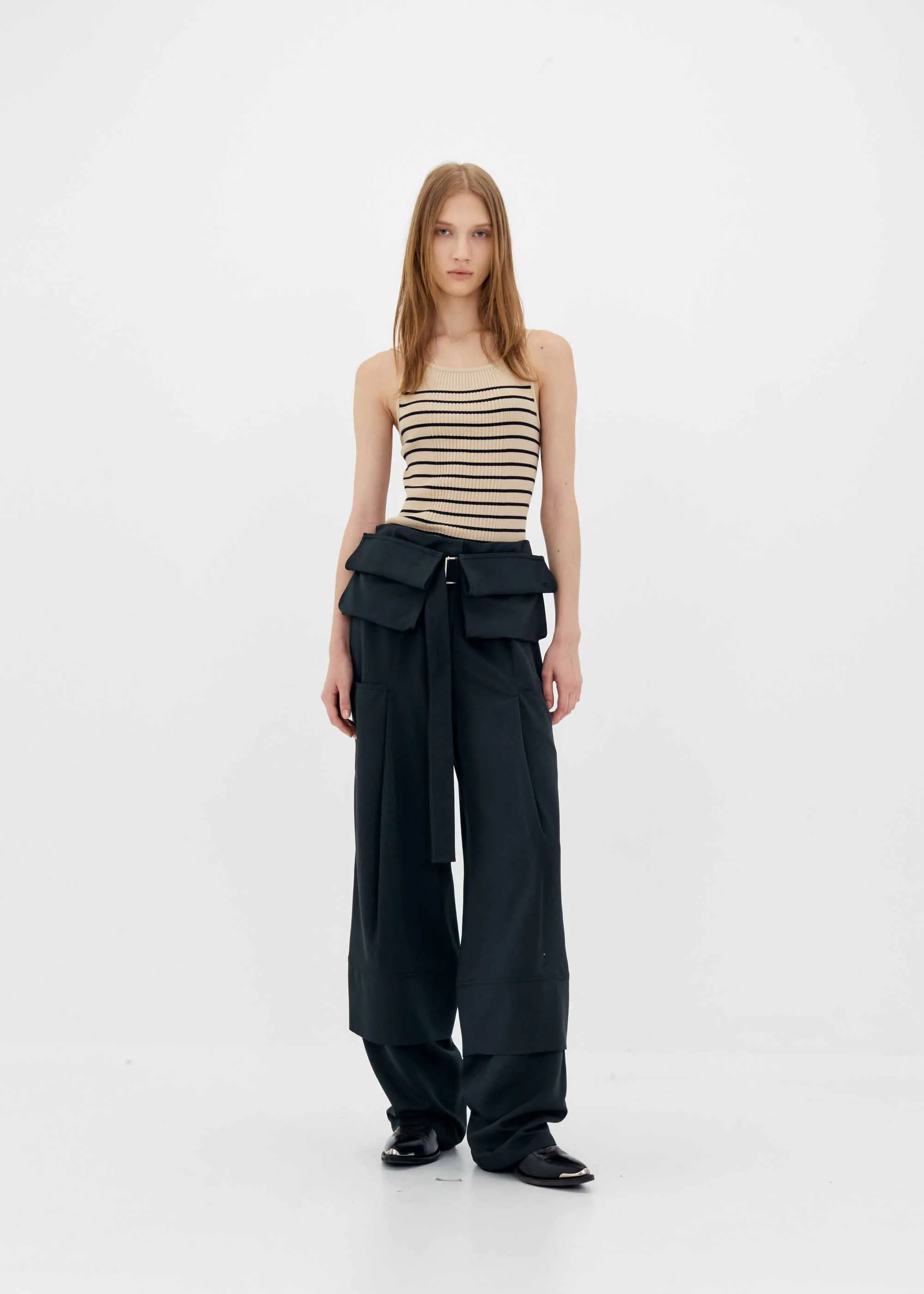 Striped Spaghetti Strap Tank Top