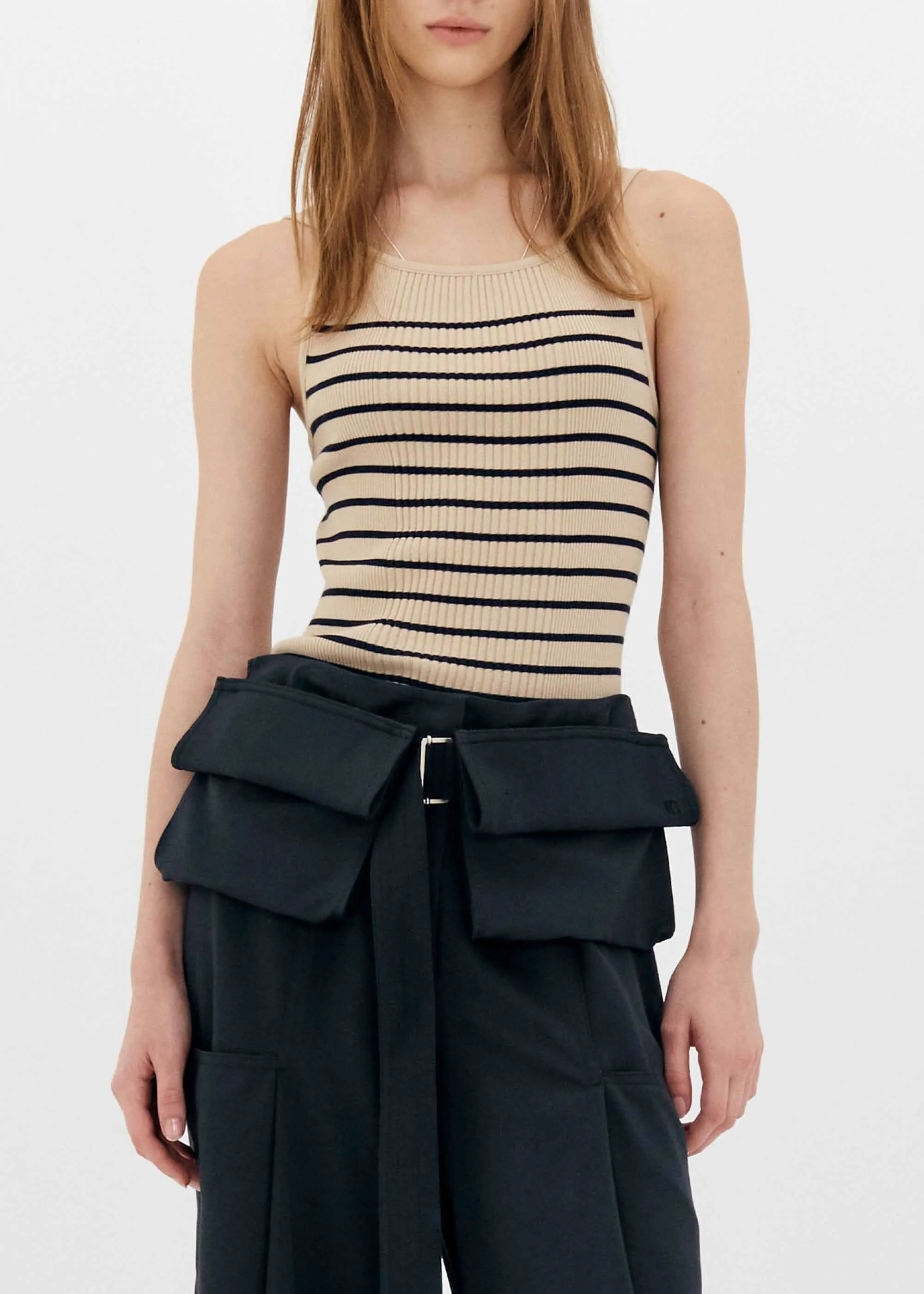 Striped Spaghetti Strap Tank Top