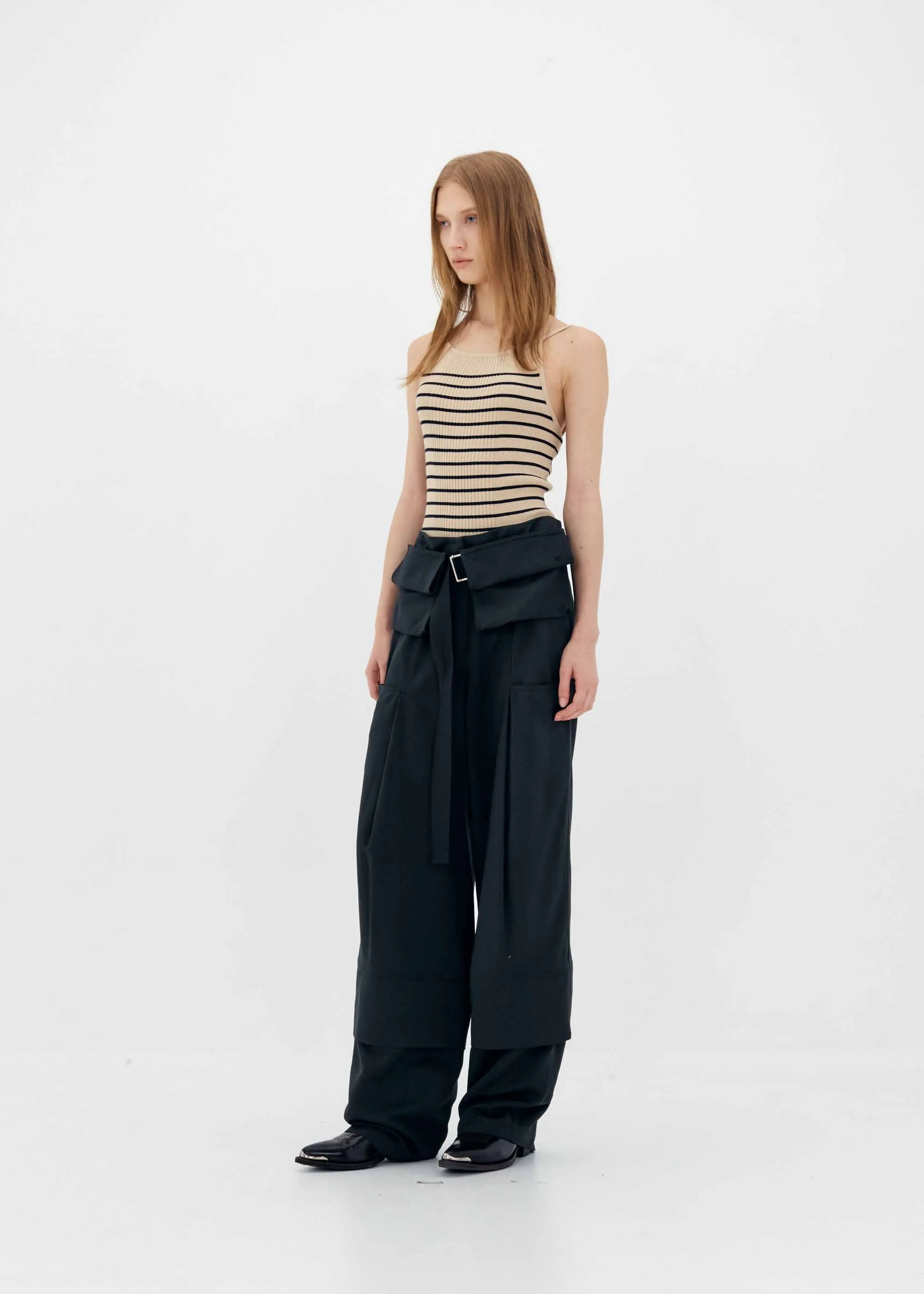 Striped Spaghetti Strap Tank Top
