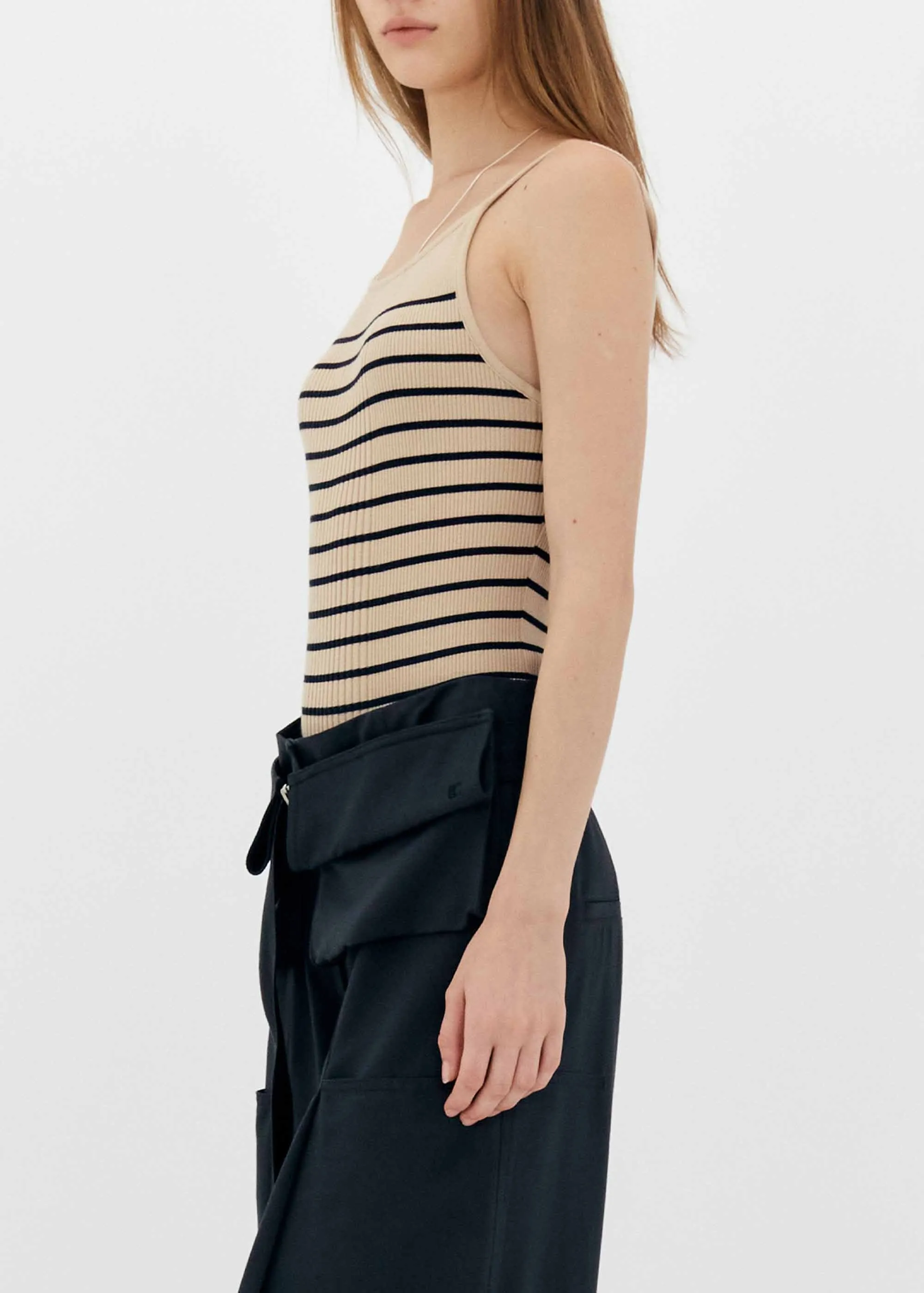 Striped Spaghetti Strap Tank Top