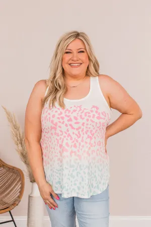 Stronger Than I Ever Knew Leopard Tank- Ivory