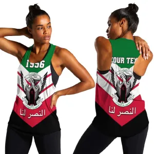 Sudan Independence Day Women Racerback Tank with Sudanese Secretary Bird LT01