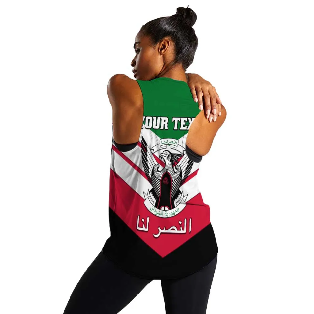 Sudan Independence Day Women Racerback Tank with Sudanese Secretary Bird LT01